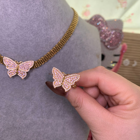 Pink Butterfly Ring