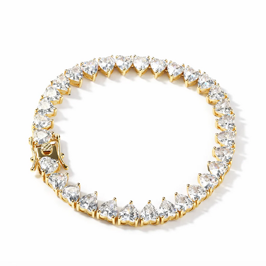 Heart Tennis Bracelet