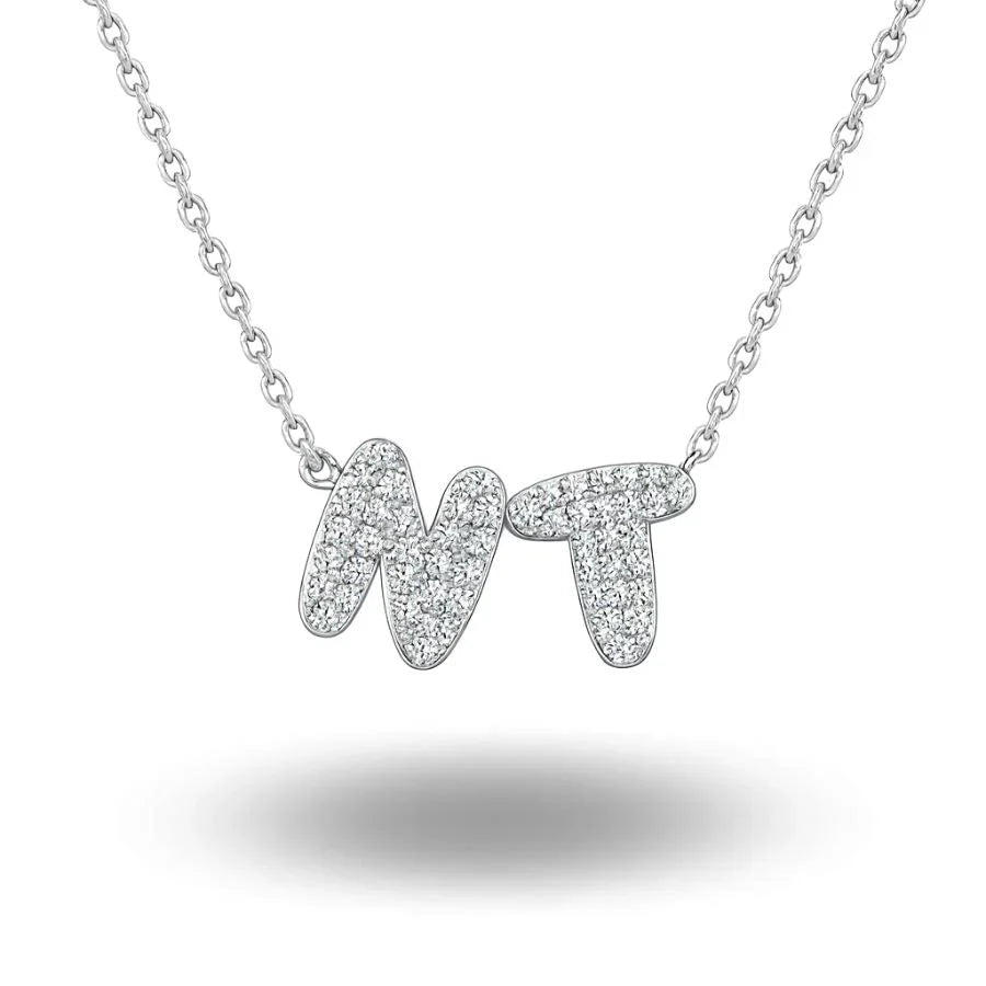 Custom Bubble Letter Necklace -camillaboutiqueshop