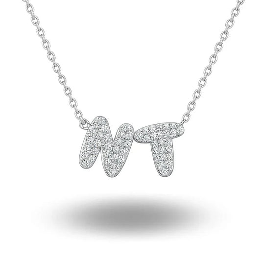 Custom Bubble Letter Necklace -camillaboutiqueshop