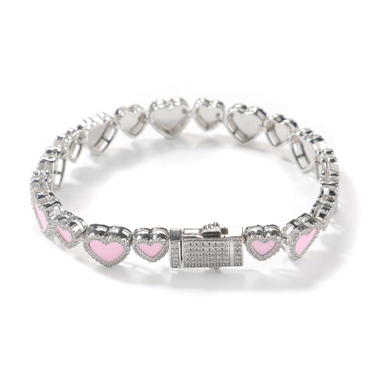 Pink Girl Heart Bracelet