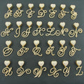 Cursive Heart Initial Cuban Link Necklace | 18Inch - camillaboutiqueshop