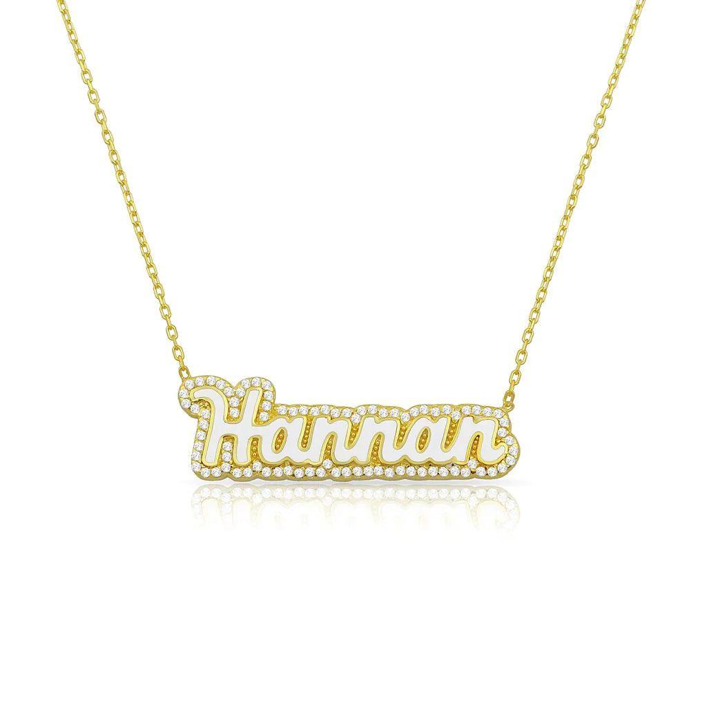Enamel Bubble Name Necklace - camillaboutiqueshop