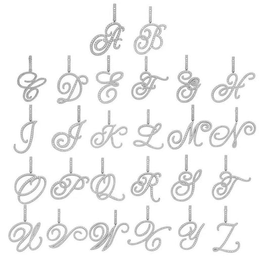 Iced Initial Necklace - camillaboutiqueshop