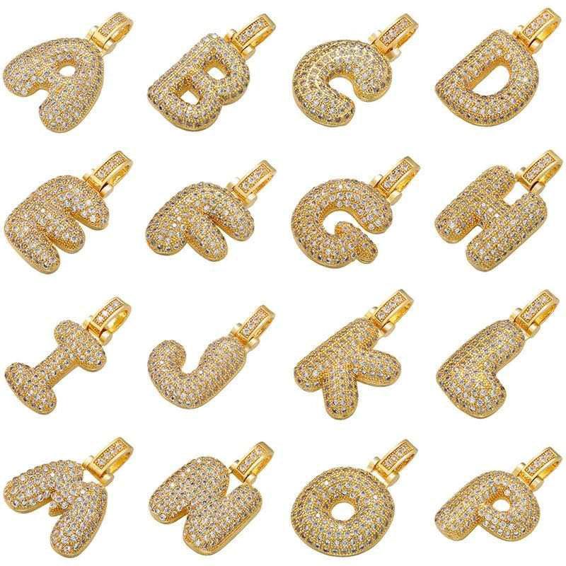 Pavé Bubble Initial Necklace - camillaboutiqueshop