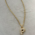 Pavé Bubble Initial Necklace - camillaboutiqueshop