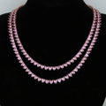 Premium Pink Heart Tennis Chain Necklace - camillaboutiqueshop