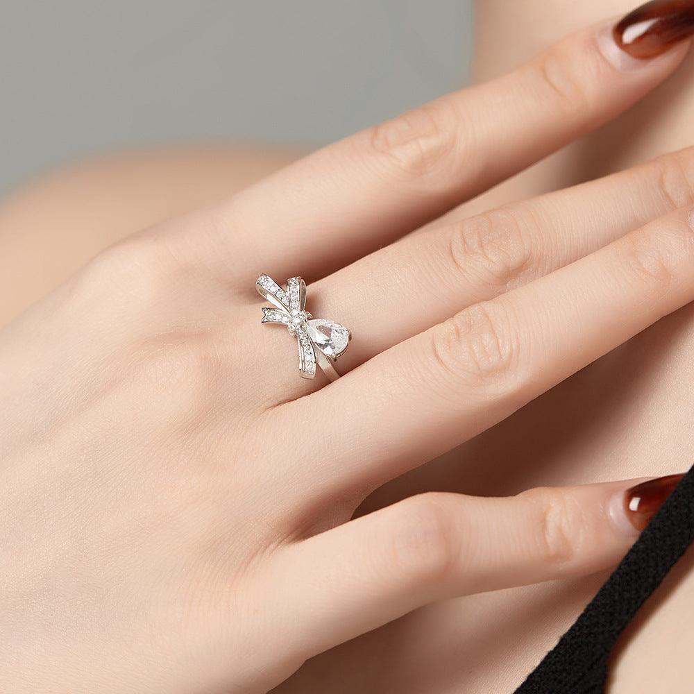 Sterling Silver Bow Ring - camillaboutiqueshop